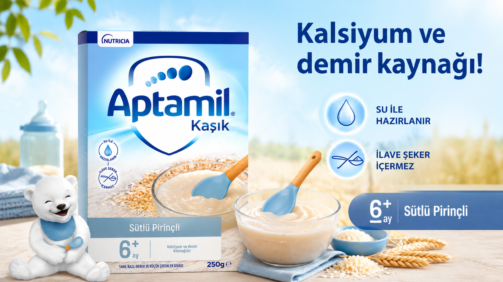 Aptamil Kaşık Sütlü Pirinçli Mama